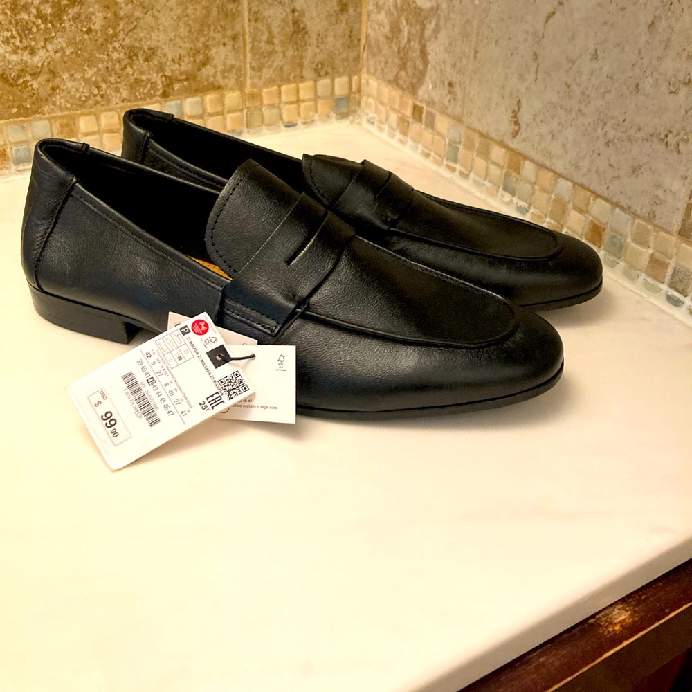 Leather loafers